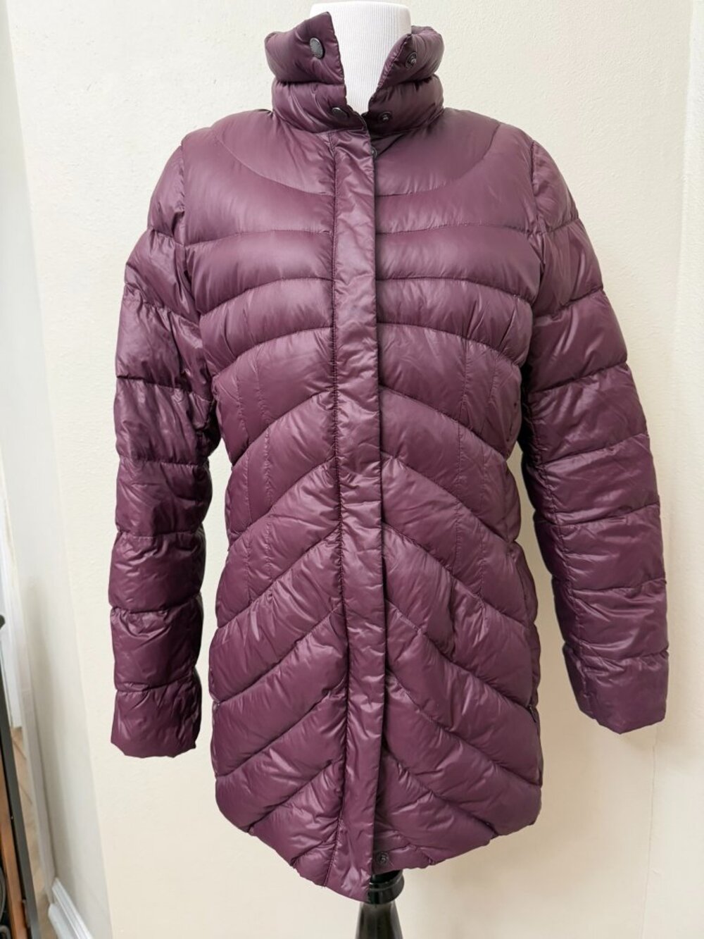 Land's End Purple Down Packable Puffer Jacket Coat Small